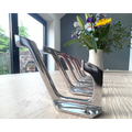 Chrome Art Deco coat hooks x7