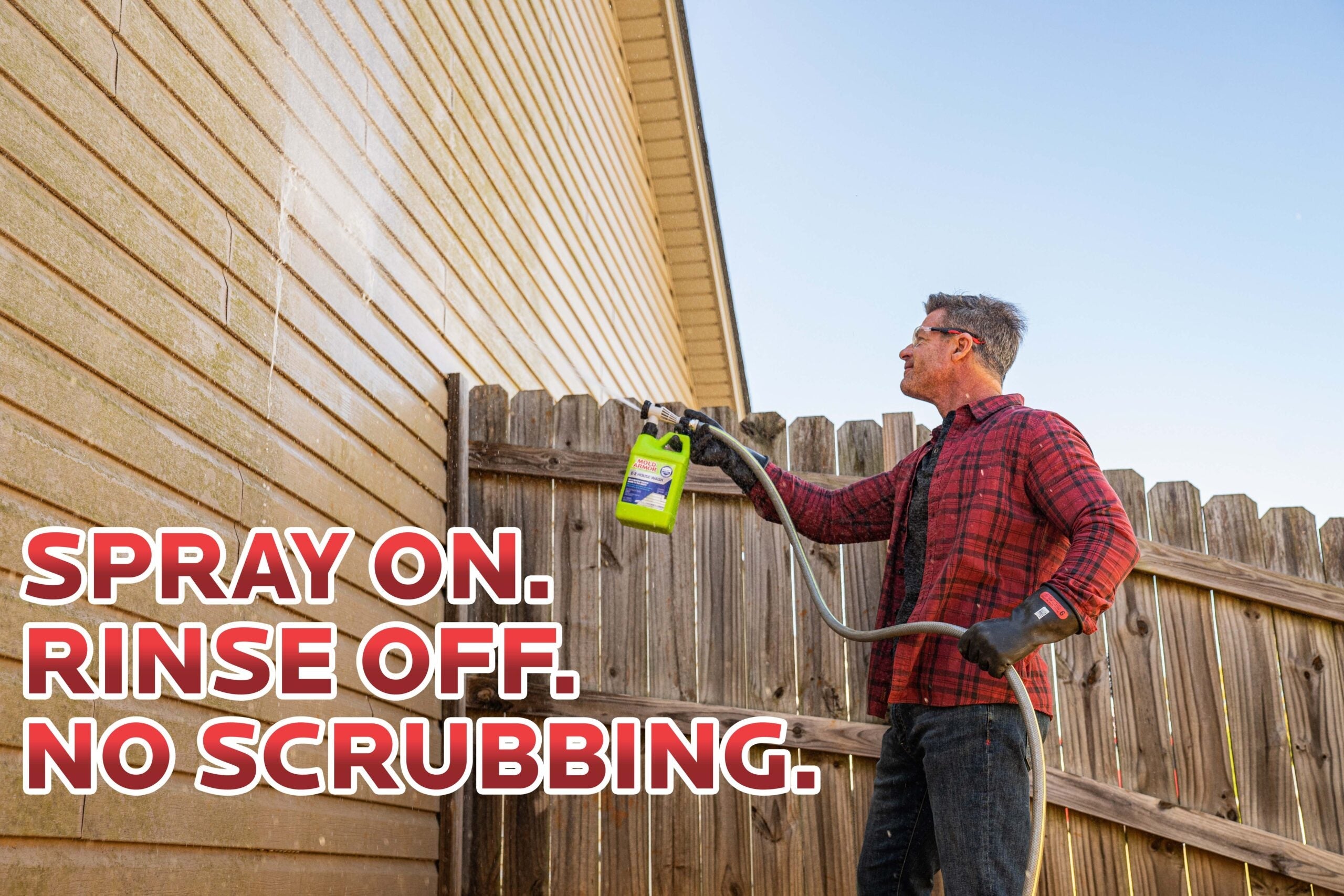 E-Z House Wash – Brick, Concrete, Trim & Siding Cleaner, 64 Oz.