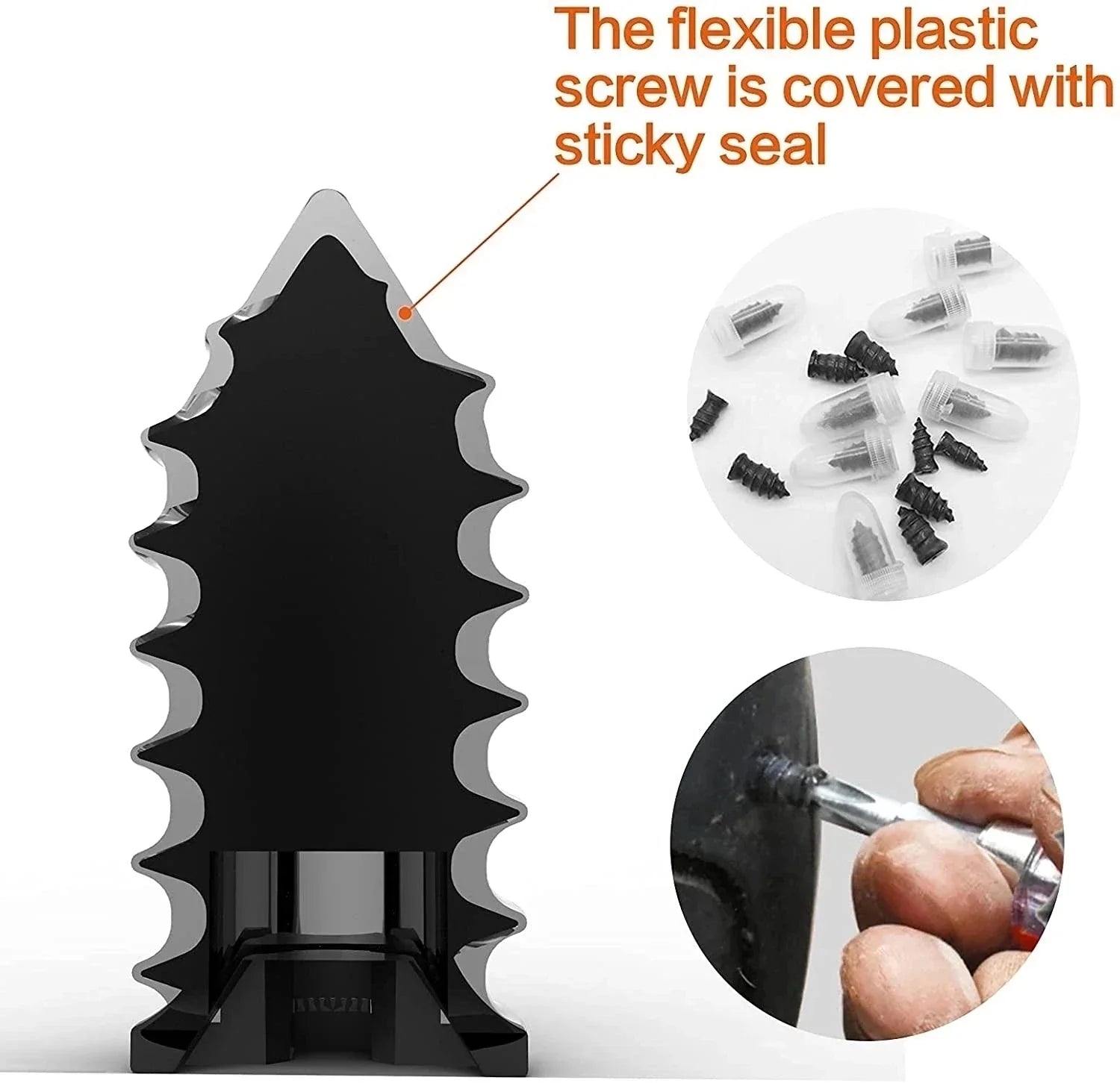Vacuum Car Tyre Repair Rubber Nail Set - Tubeless Tire Screws Kit for Motorcycles & Trucks