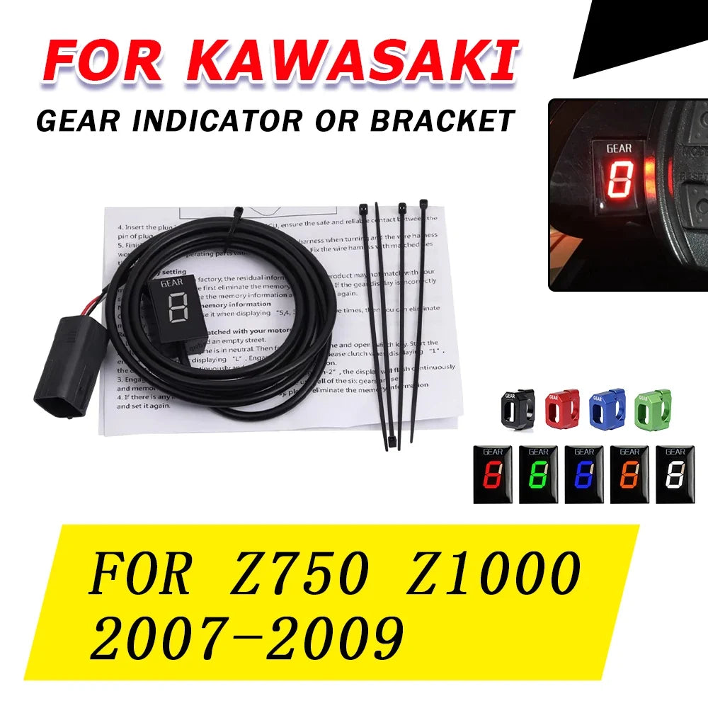 Kawasaki Z750 Z1000 Digital Gear Indicator Display Meter For 2007-2009 Motorcycles, Plastic