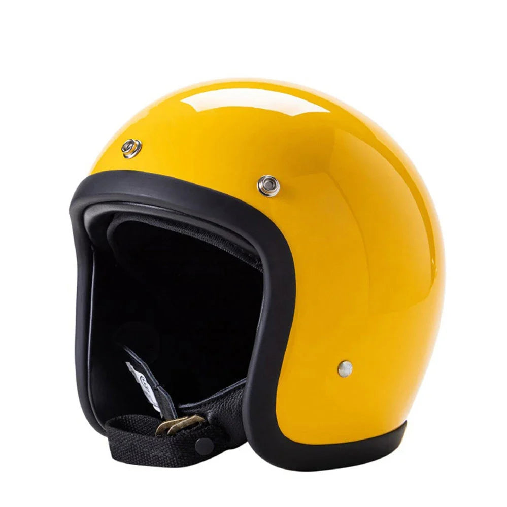 Vintage Japanese Style Open Face Helmet for Café Racers and Scooters