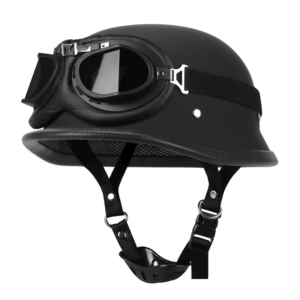 Herobiker Vintage German Half Helmet – Dot Certified