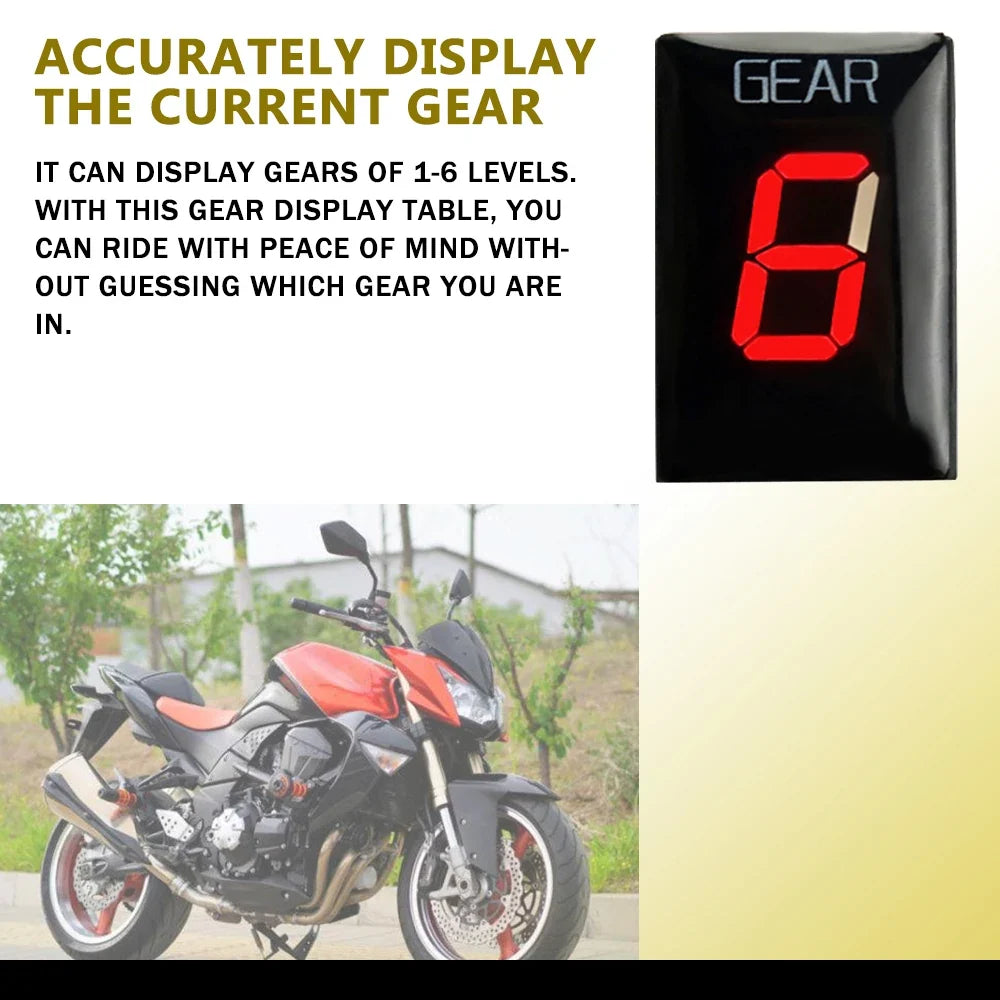 Kawasaki Z750 Z1000 Digital Gear Indicator Display Meter For 2007-2009 Motorcycles, Plastic