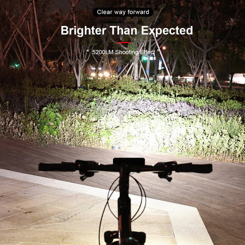 Bikeono 5200LM Front Bike Light With Aluminum Alloy Body, High Visibility For MTB And Road