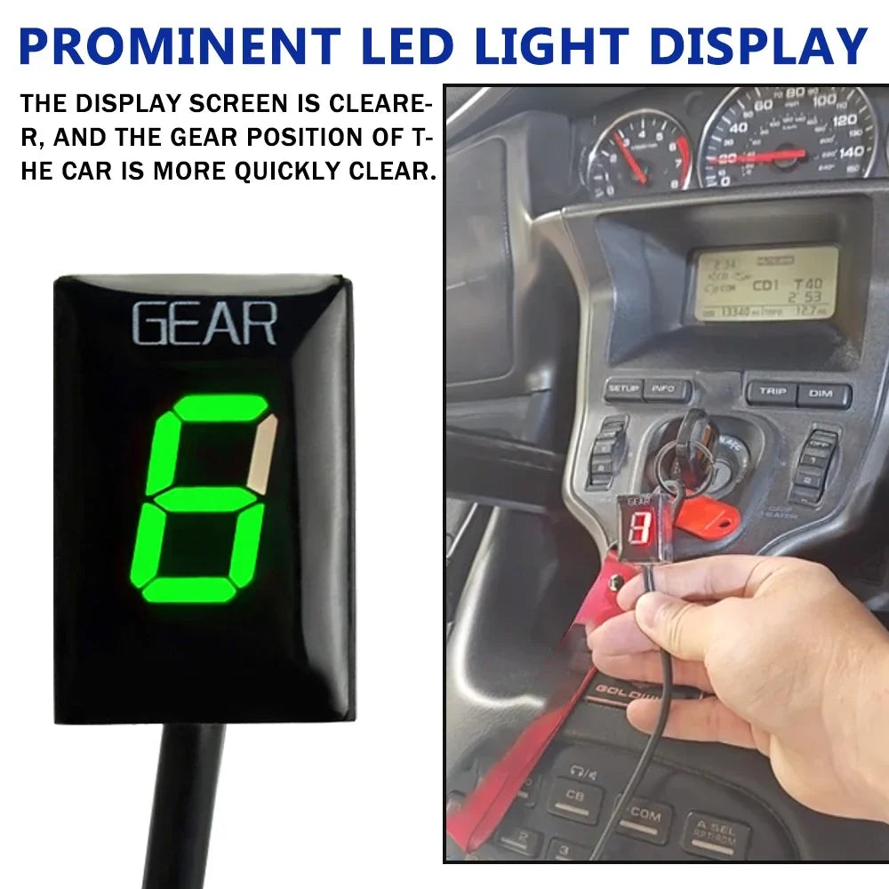 Gear Indicator for Honda Gold Wing GL1800 2005-2017 Motorcycle with 1-6 LED Display