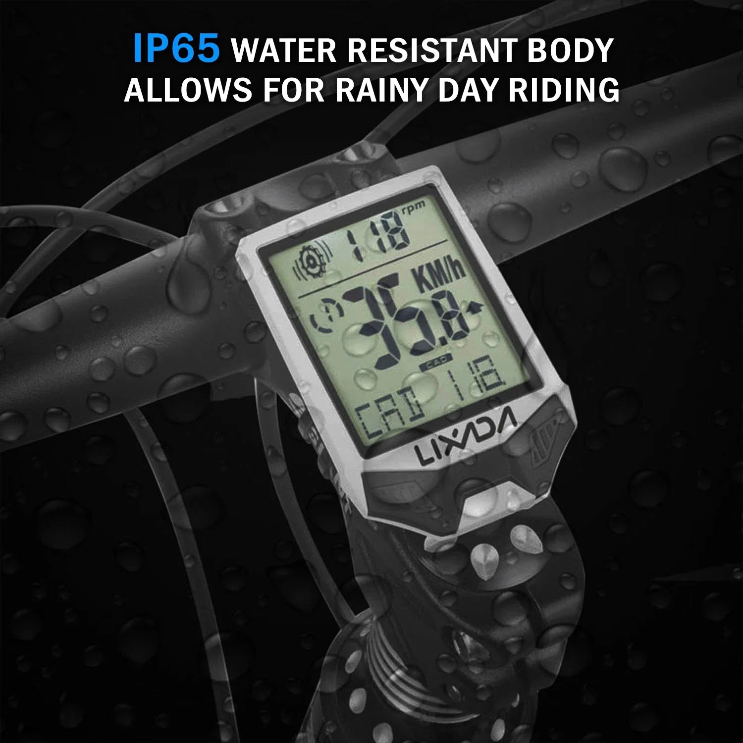 Lixada Wireless Bike Computer HR Sensor Backlit Display