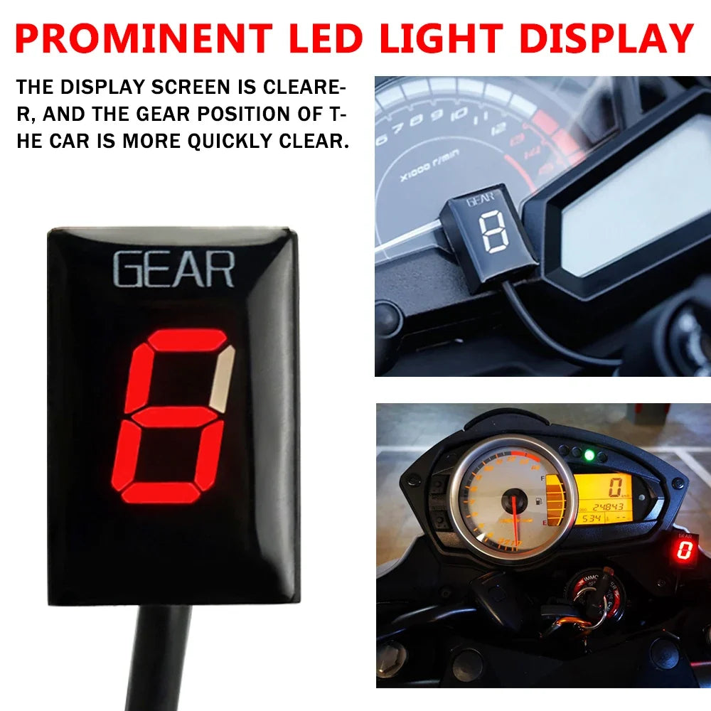 Kawasaki Z750 Z1000 Digital Gear Indicator Display Meter For 2007-2009 Motorcycles, Plastic