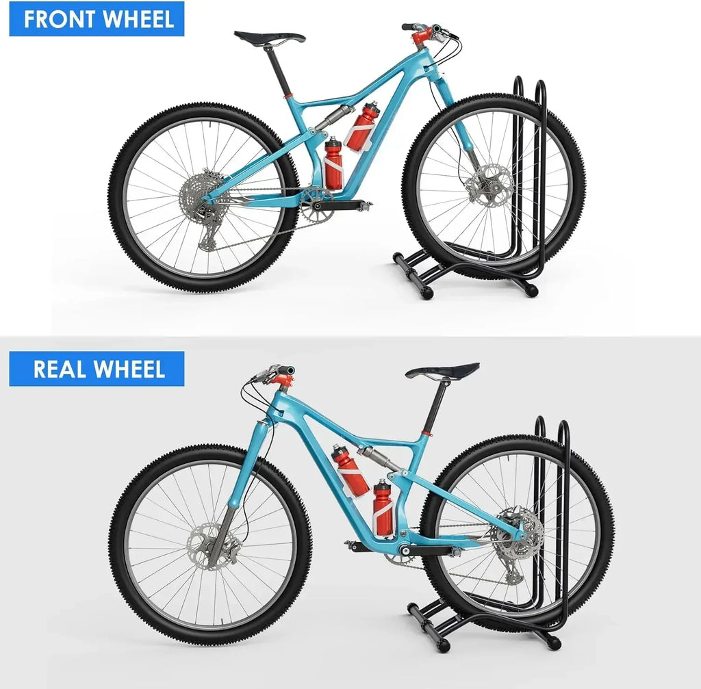 1 2 3 Bike Stand for Storage with Reversible Locking Design