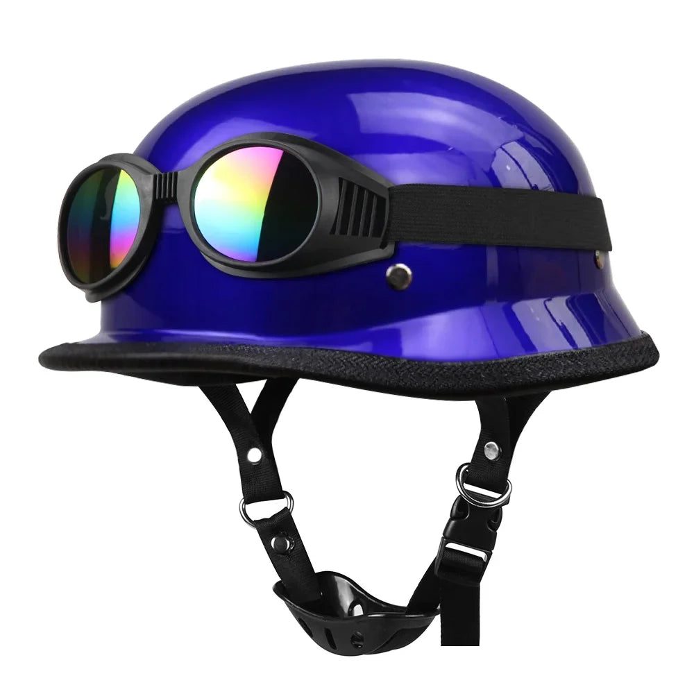 Herobiker Vintage German Half Helmet – Dot Certified