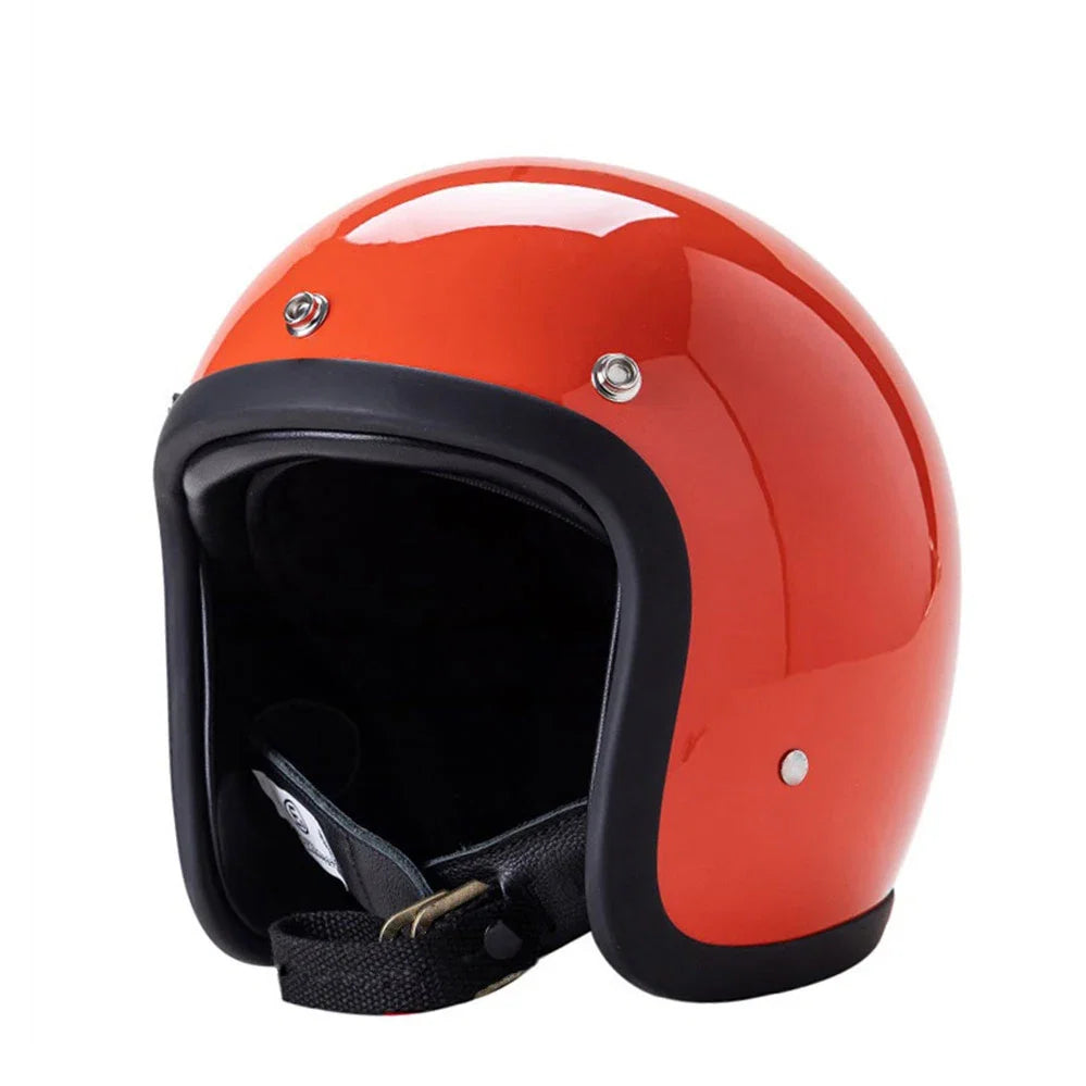 Vintage Japanese Style Open Face Helmet for Café Racers and Scooters