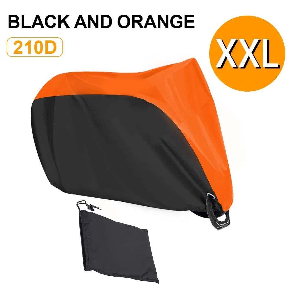 Bike Cover 210D Oxford Cloth Waterproof, All Season Outdoor Protection