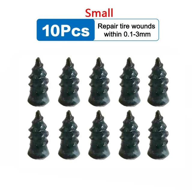 Vacuum Car Tyre Repair Rubber Nail Set - Tubeless Tire Screws Kit for Motorcycles & Trucks