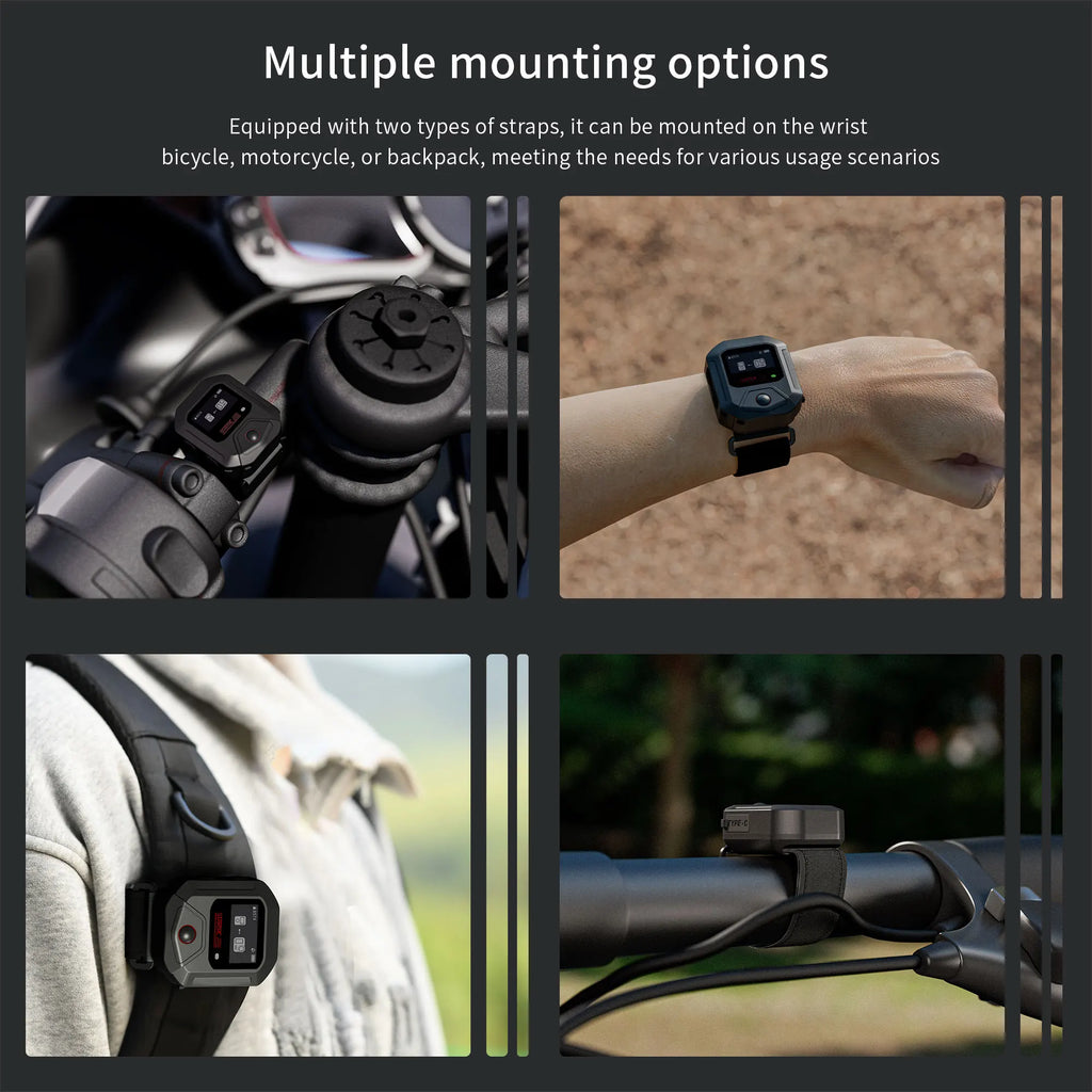 Waterproof Bluetooth Remote Control for DJI Action 5 Pro/4 with Wrist & Bike Strap