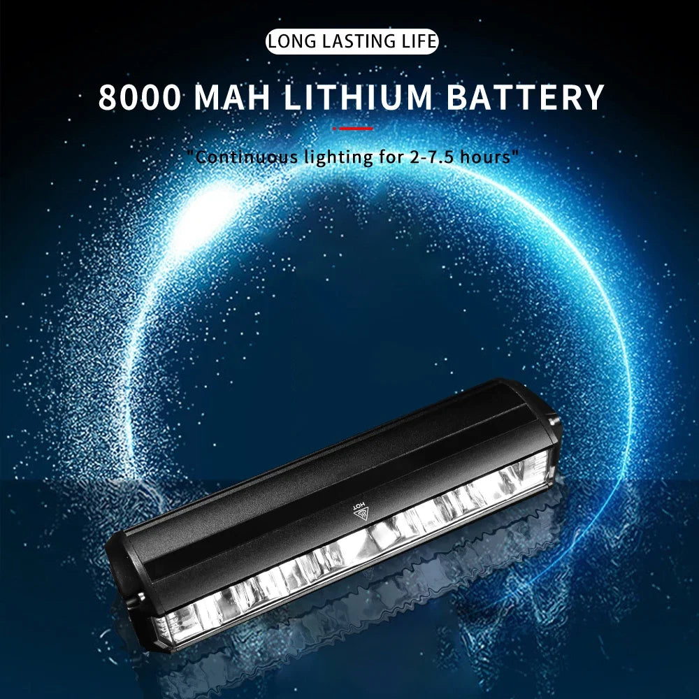 Bikeono 5200LM Front Bike Light With Aluminum Alloy Body, High Visibility For MTB And Road