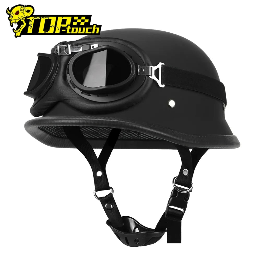 Herobiker Vintage German Half Helmet – Dot Certified
