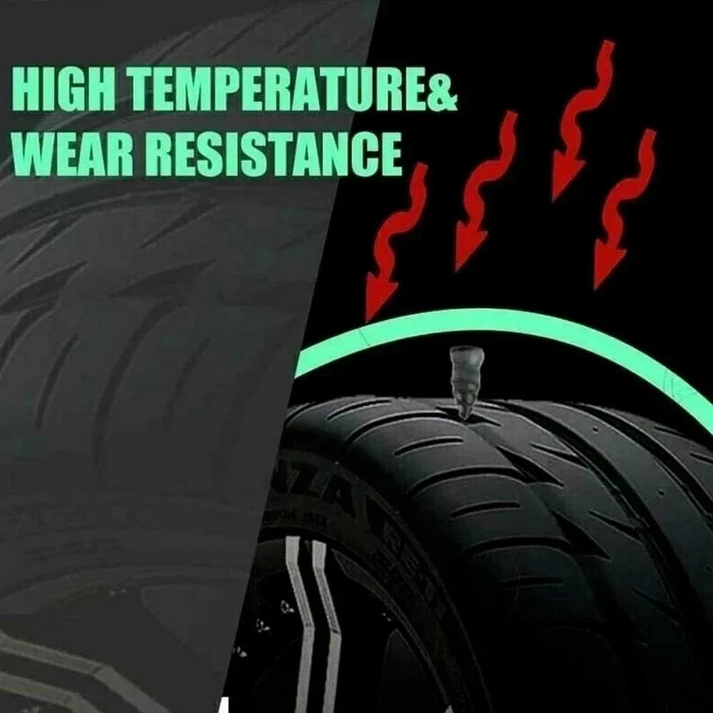 Vacuum Car Tyre Repair Rubber Nail Set - Tubeless Tire Screws Kit for Motorcycles & Trucks