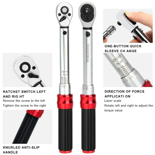 Choice Road Bike Torque Wrench Set 15Pcs Quarter Inch Drive 2 To 24 Nm