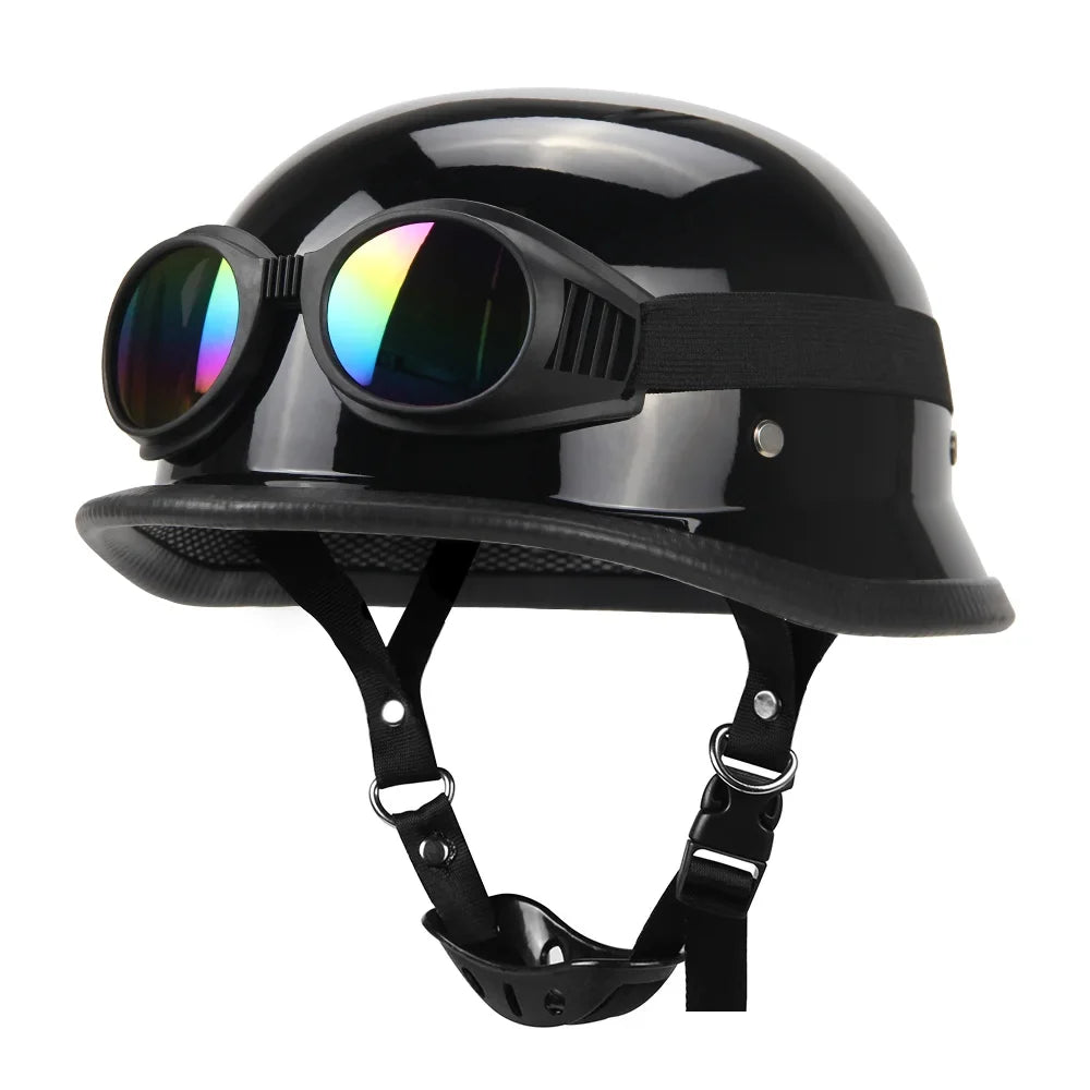 Herobiker Vintage German Half Helmet – Dot Certified