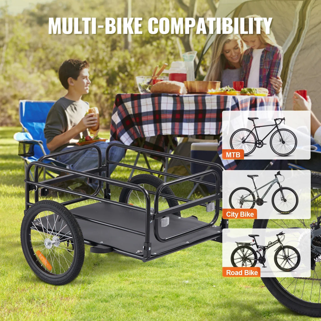 160 Lbs Bike Cargo Trailer – Foldable Storage