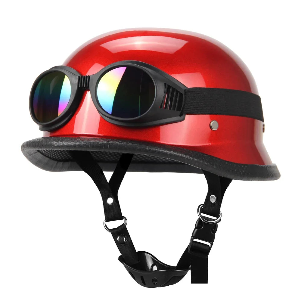 Herobiker Vintage German Half Helmet – Dot Certified