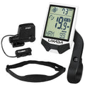 Lixada Wireless Bike Computer HR Sensor Backlit Display