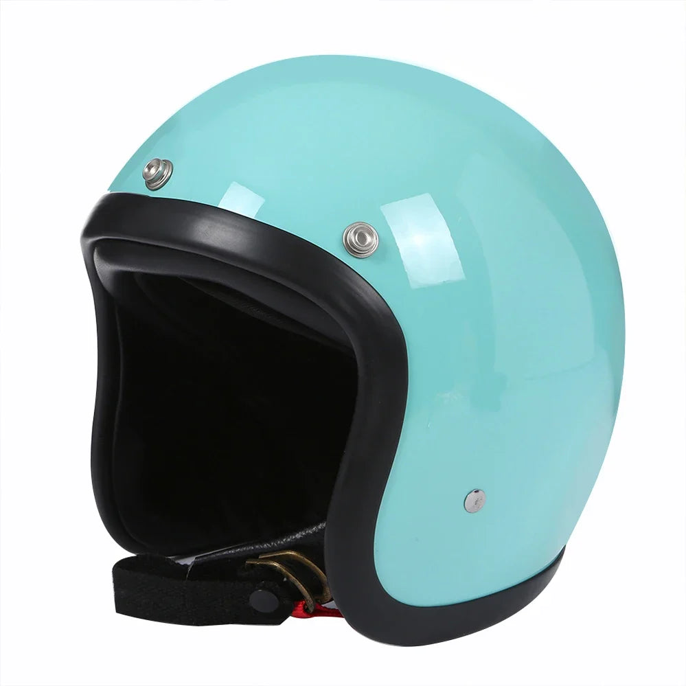 Vintage Japanese Style Open Face Helmet for Café Racers and Scooters