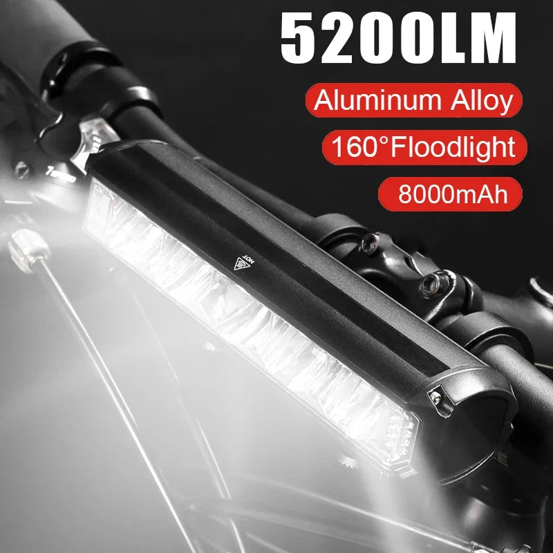Bikeono 5200LM Front Bike Light With Aluminum Alloy Body, High Visibility For MTB And Road