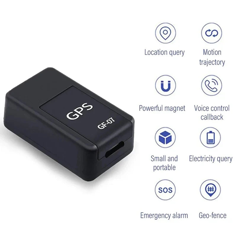 Universal Mini GF-07 GPS Tracker - Real-Time Tracking for Cars, Bikes, Pets, Kids & Elderly