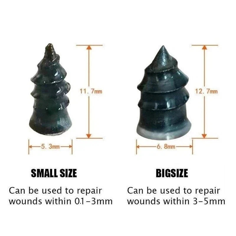 Vacuum Car Tyre Repair Rubber Nail Set - Tubeless Tire Screws Kit for Motorcycles & Trucks