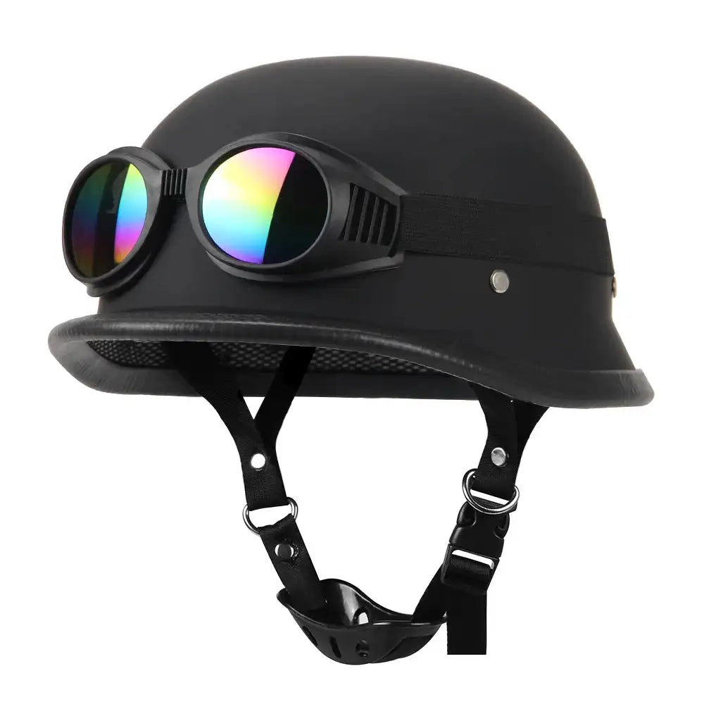 Herobiker Vintage German Half Helmet – Dot Certified