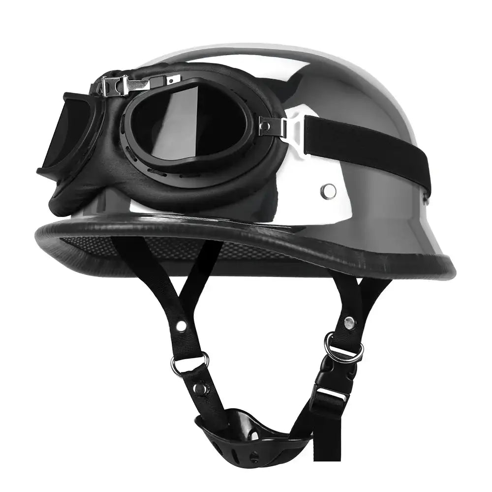 Herobiker Vintage German Half Helmet – Dot Certified