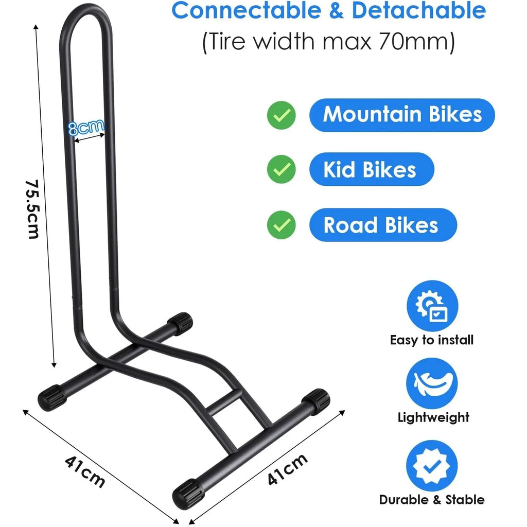 1 2 3 Bike Stand for Storage with Reversible Locking Design