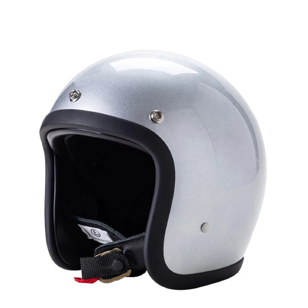 Vintage Japanese Style Open Face Helmet for Café Racers and Scooters