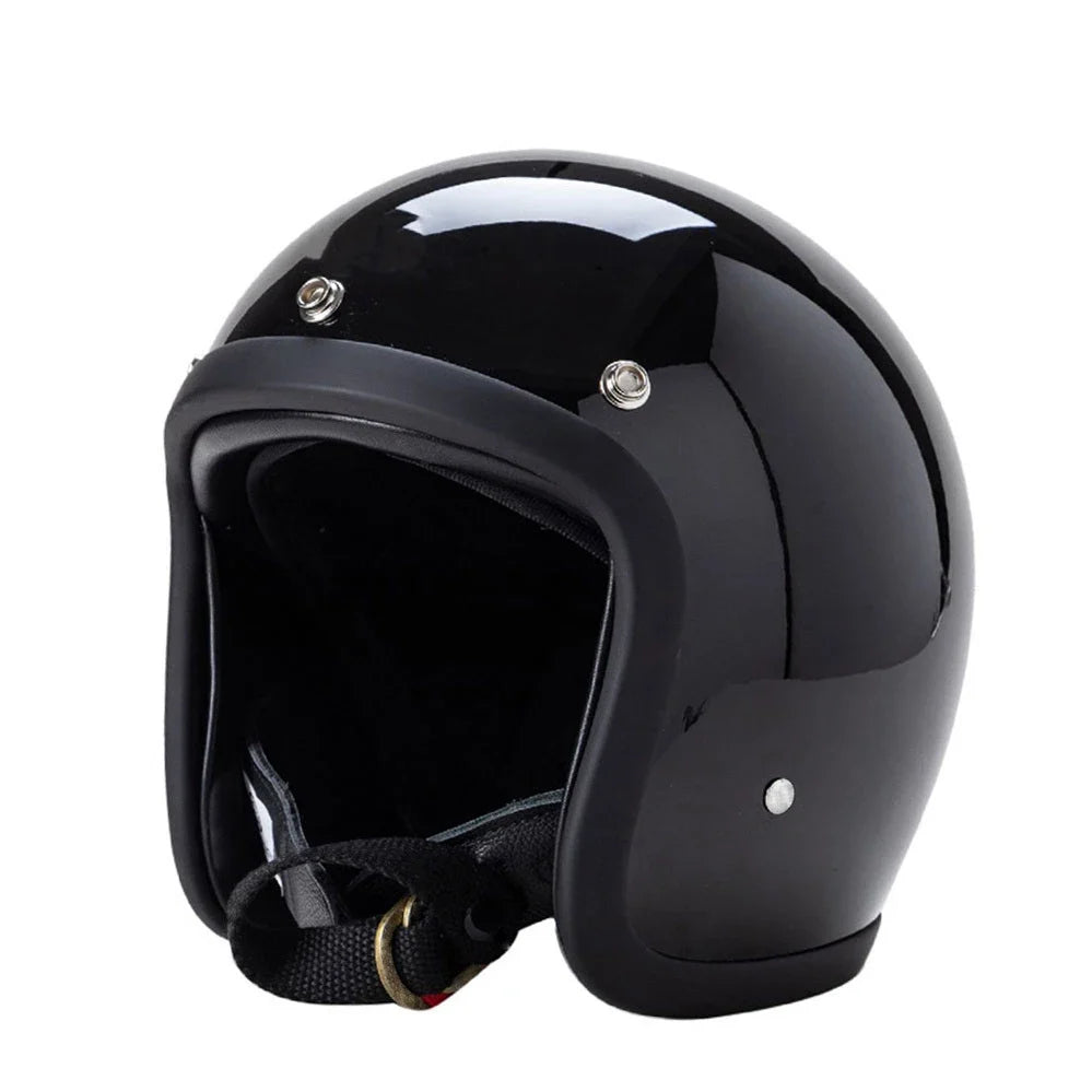 Vintage Japanese Style Open Face Helmet for Café Racers and Scooters
