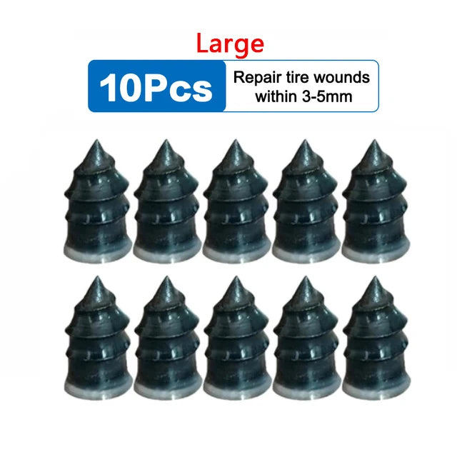 Vacuum Car Tyre Repair Rubber Nail Set - Tubeless Tire Screws Kit for Motorcycles & Trucks