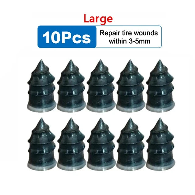 Vacuum Car Tyre Repair Rubber Nail Set - Tubeless Tire Screws Kit for Motorcycles & Trucks