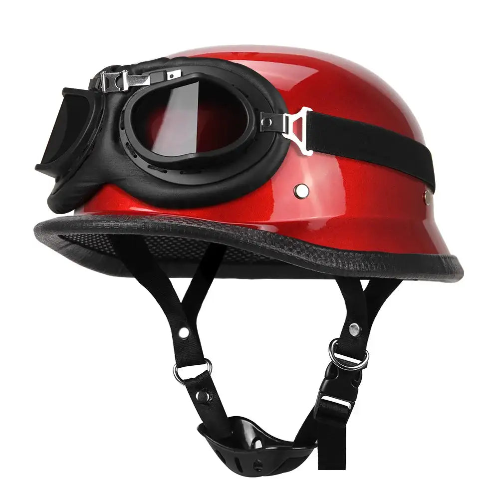 Herobiker Vintage German Half Helmet – Dot Certified