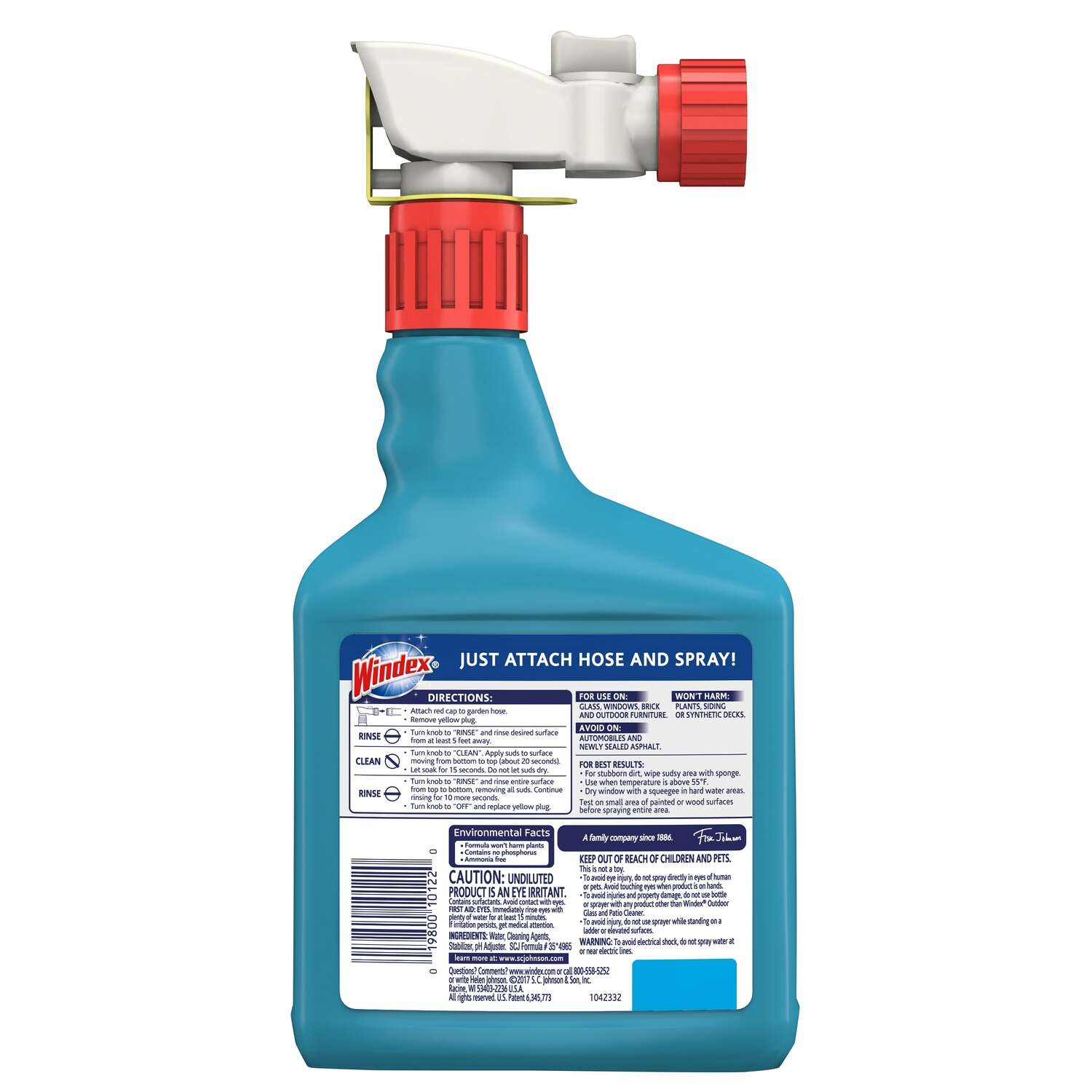 Outdoor Glass Cleaner, Unscented, 32 Oz.