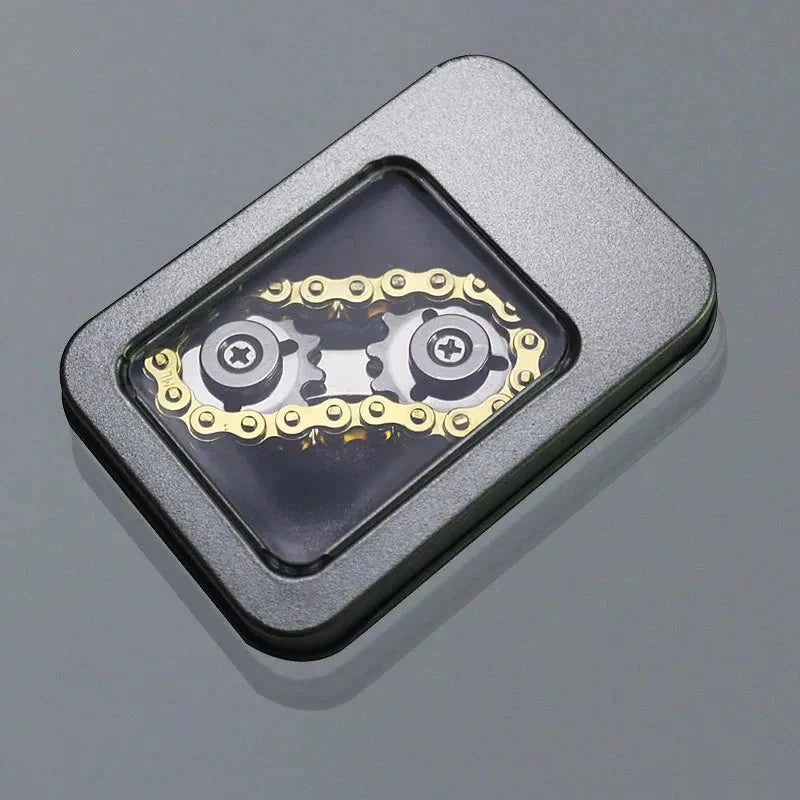 New Sprockets Flywheel Fingertip Gyro Fidget Spinner Antistress Anxiety Metal Bike Chains Christmas Gift For Adult Kids